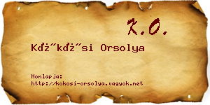 Kökösi Orsolya névjegykártya